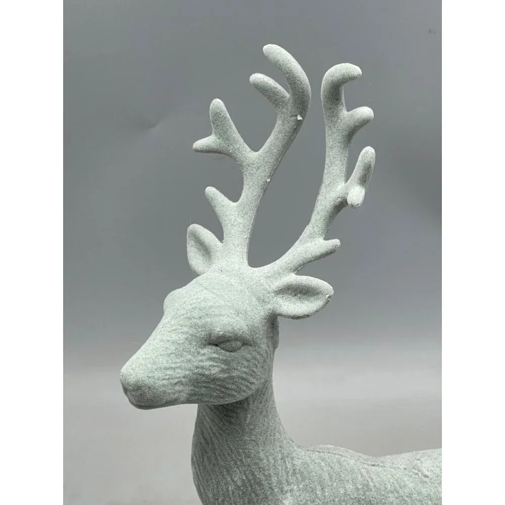 2021 Wonder shop Target Flocked blue reindeer Christmas Decor 13